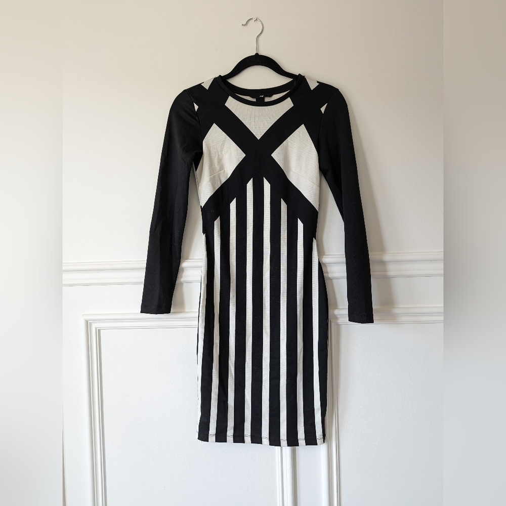 H&M Black & White Dress